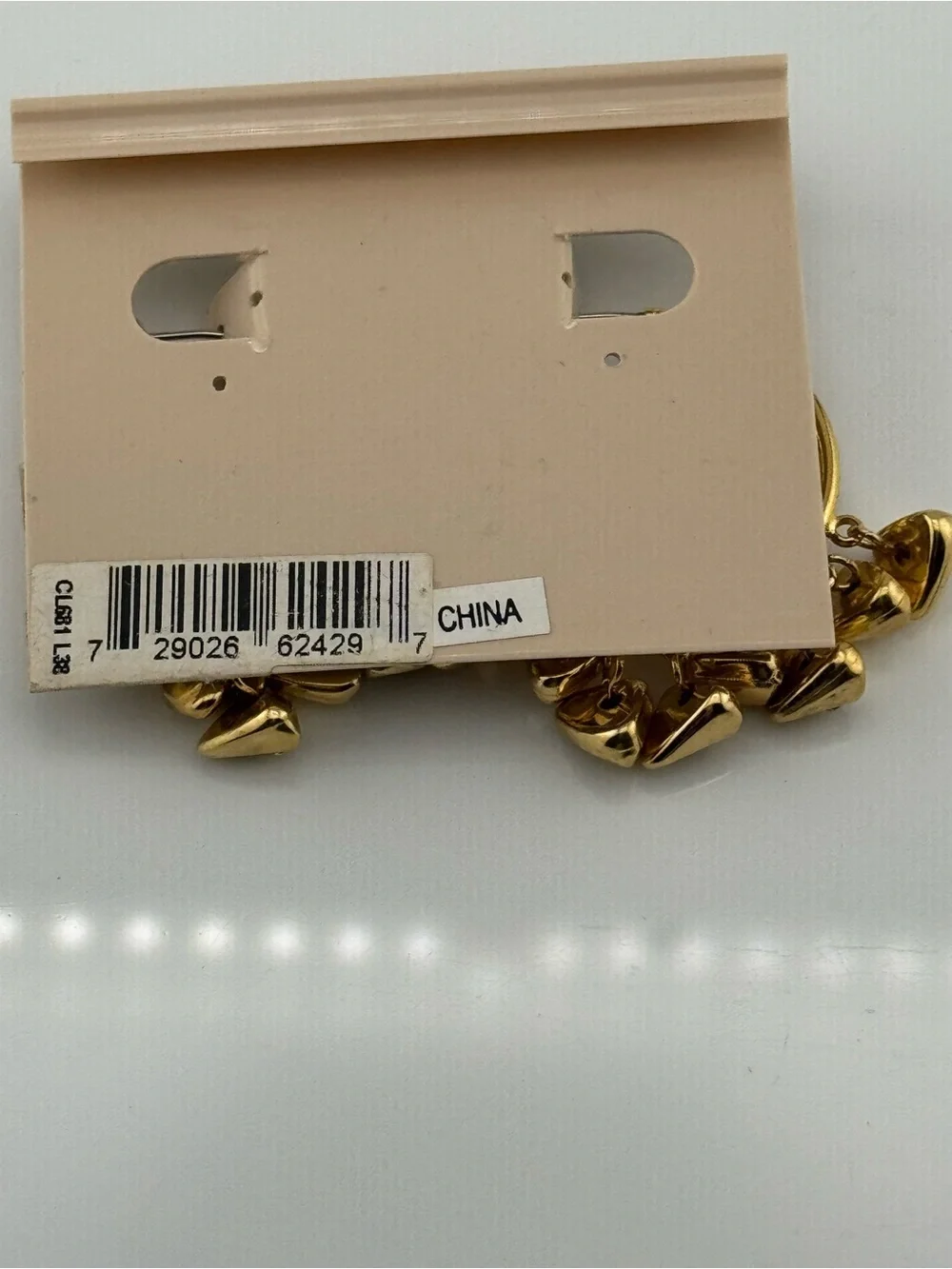 Apostrophe Gold Tone Hoop Earrings‎ Chunky Bead Dangle Y2K Statement 90s jewelry
